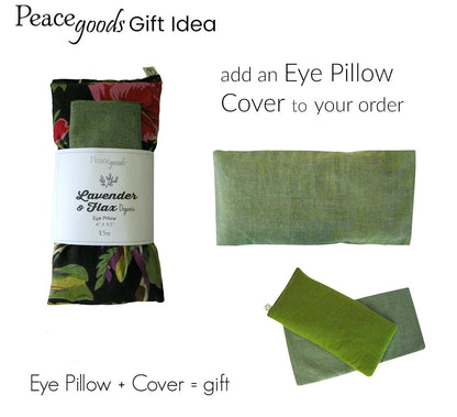 Unscented Flax Eye Pillow - Soft & Soothing Cotton 4 x 8.5 - Yoga Sleep Relaxation - Naturally Calming Colors - Weighted Yoga Massage Headache Sleep - beige