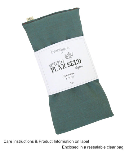 Unscented Flax Eye Pillow - Soft & Soothing Cotton 4 x 8.5 - Yoga Sleep Relaxation - Naturally Calming Colors - Weighted Yoga Massage Headache Sleep - beige
