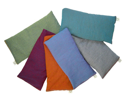 Unscented Flax Eye Pillow - Soft & Soothing Cotton 4 x 8.5 - Yoga Sleep Relaxation - Naturally Calming Colors - Weighted Yoga Massage Headache Sleep - beige