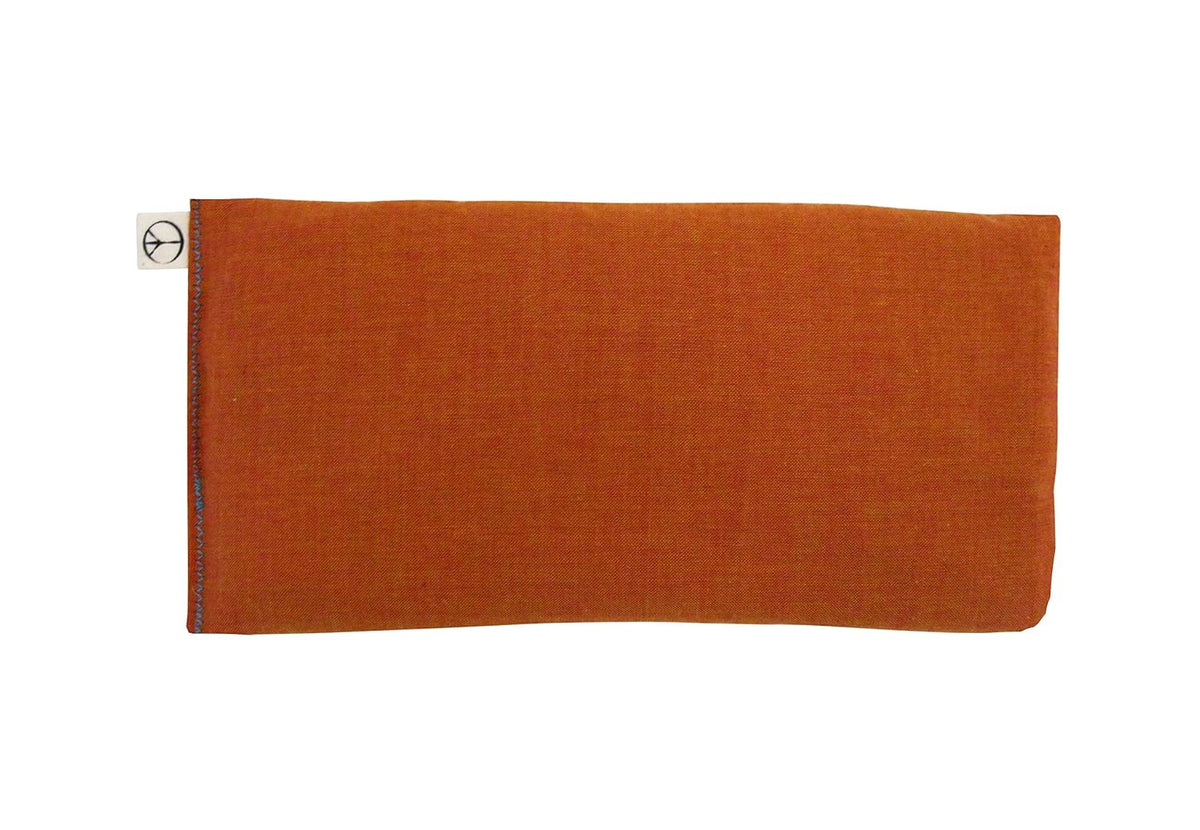 Unscented Flax Eye Pillow - Soft & Soothing Cotton 4 x 8.5 - Yoga Sleep Relaxation - Naturally Calming Colors - Weighted Yoga Massage Headache Sleep - beige