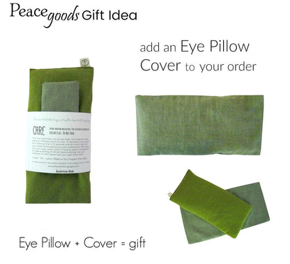 Unscented Flax Eye Pillow - Soft & Soothing Cotton 4 x 8.5 - Yoga Sleep Relaxation - Naturally Calming Colors - Weighted Yoga Massage Headache Sleep - beige