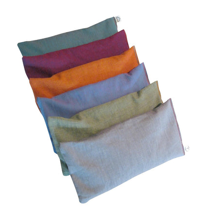 Unscented Flax Eye Pillow - Soft & Soothing Cotton 4 x 8.5 - Yoga Sleep Relaxation - Naturally Calming Colors - Weighted Yoga Massage Headache Sleep - beige