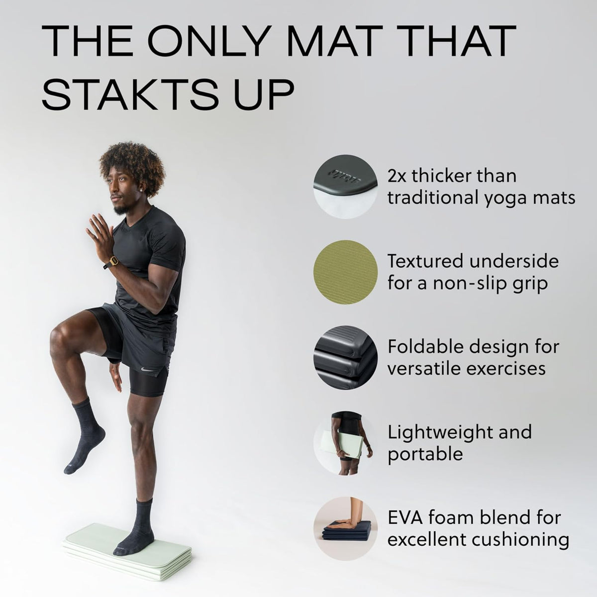 The Original Foldable Yoga Mat - Non-Slip
