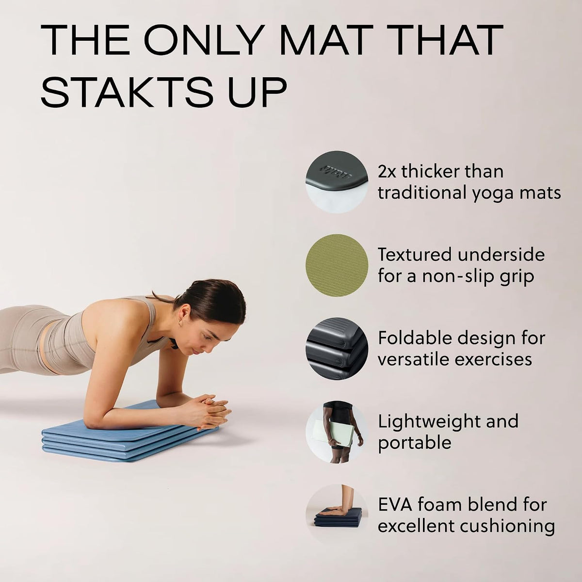 The Original Foldable Yoga Mat - Non-Slip
