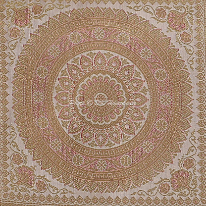Indian Jacquard Brocade Silk Bolster Throw Pillow Covers Cylindrical Hotdog Grey Yoga Masand Home Decor Living Room Mandala Traditional Throw Cushion Cover 76x38 cm - 1 Pc