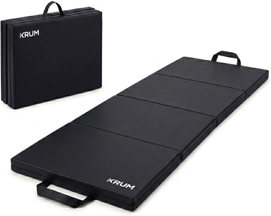 Bip Washable Yoga High Destiny Foam Foldable Mat for Men and Women, 72 X 24X 22 Mm, 22 Mm Thick Mat (Black)