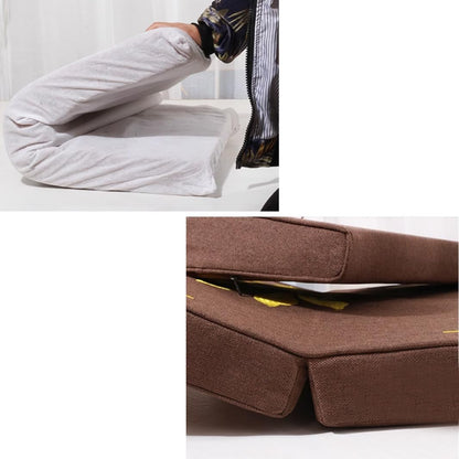 Portable Foldable Meditation Cushion Mat Set with Washable Cotton Linen Cover, Larger Thick Yoga Mat Bolster Floor Pillows Seating for Adults Meditation Accessories coffee-60cm