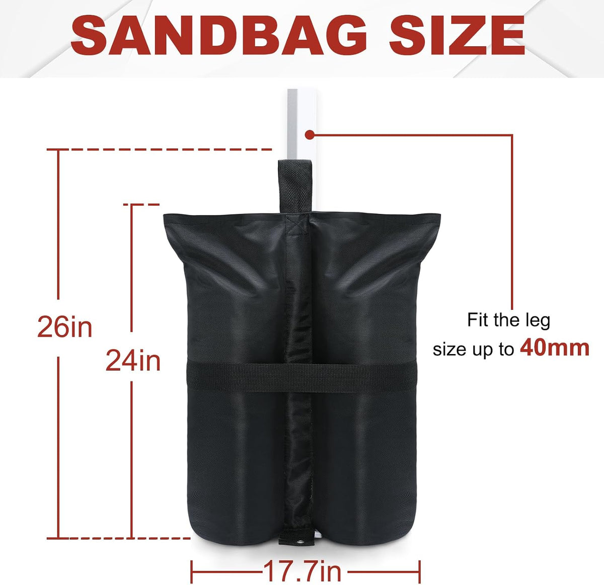 Canopy Weights 120 LBS Tent Sand Bags,4-Pack Gray(No Sand)