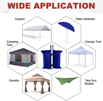 Canopy Weights 120 LBS Tent Sand Bags,4-Pack Gray(No Sand)