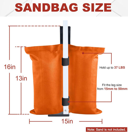 Canopy Weights 120 LBS Tent Sand Bags,4-Pack Gray(No Sand)