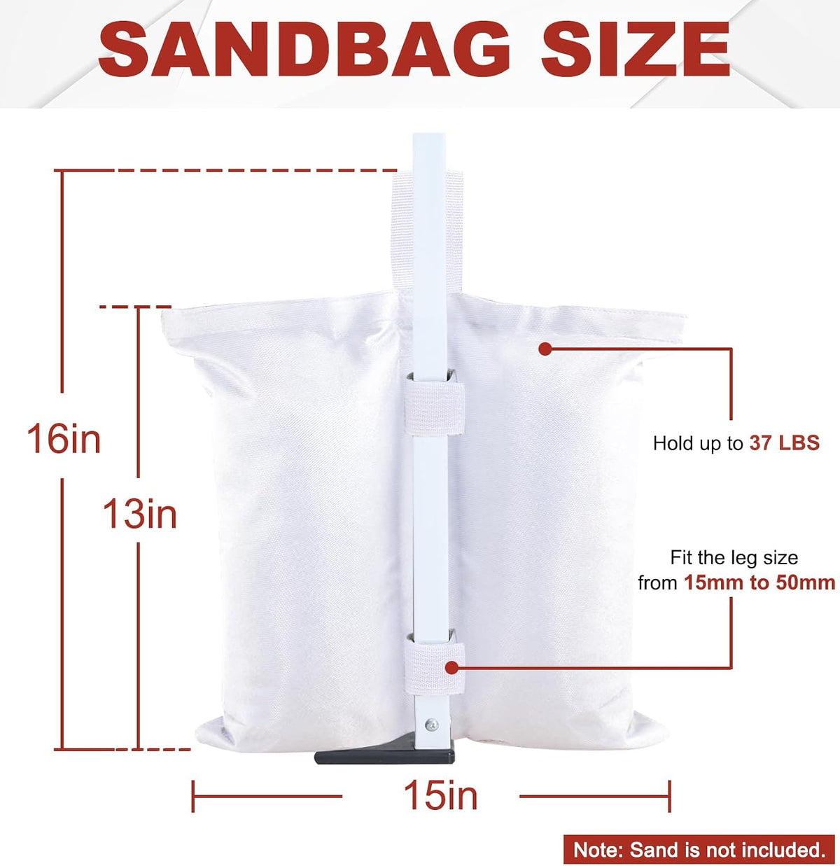 Canopy Weights 120 LBS Tent Sand Bags,4-Pack Gray(No Sand)