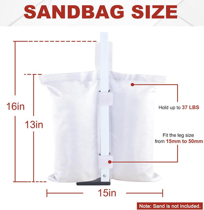 Canopy Weights 120 LBS Tent Sand Bags,4-Pack Gray(No Sand)