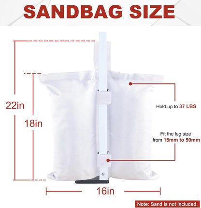 Canopy Weights 120 LBS Tent Sand Bags,4-Pack Gray(No Sand)