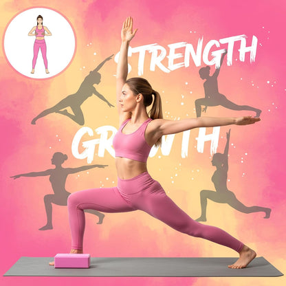 4 Pcs Yoga Blocks 9 x 6 x 3.15 Inch Eva Foam Lightweight Non Slip Yoga Props Firm and Supportive for Yoga Pilates Stretching Meditation
