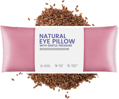 Weighted Eye Pillow for Yoga, Moist Heat Mask for Dry Eyes(Pink)