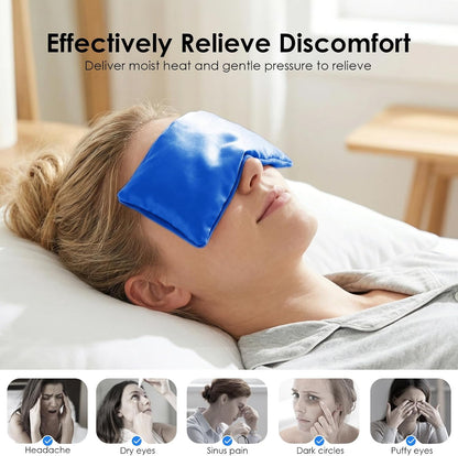 Weighted Eye Pillow for Yoga, Moist Heat Mask for Dry Eyes(Pink)