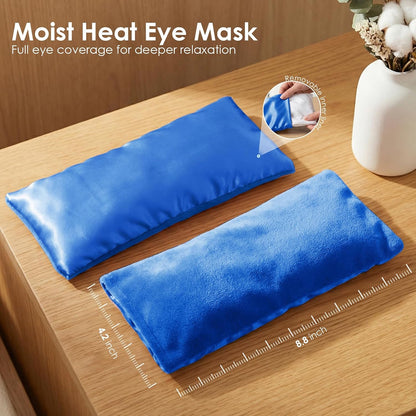 Weighted Eye Pillow for Yoga, Moist Heat Mask for Dry Eyes(Pink)