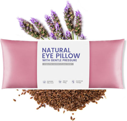 Weighted Eye Pillow for Yoga, Moist Heat Mask for Dry Eyes(Pink)