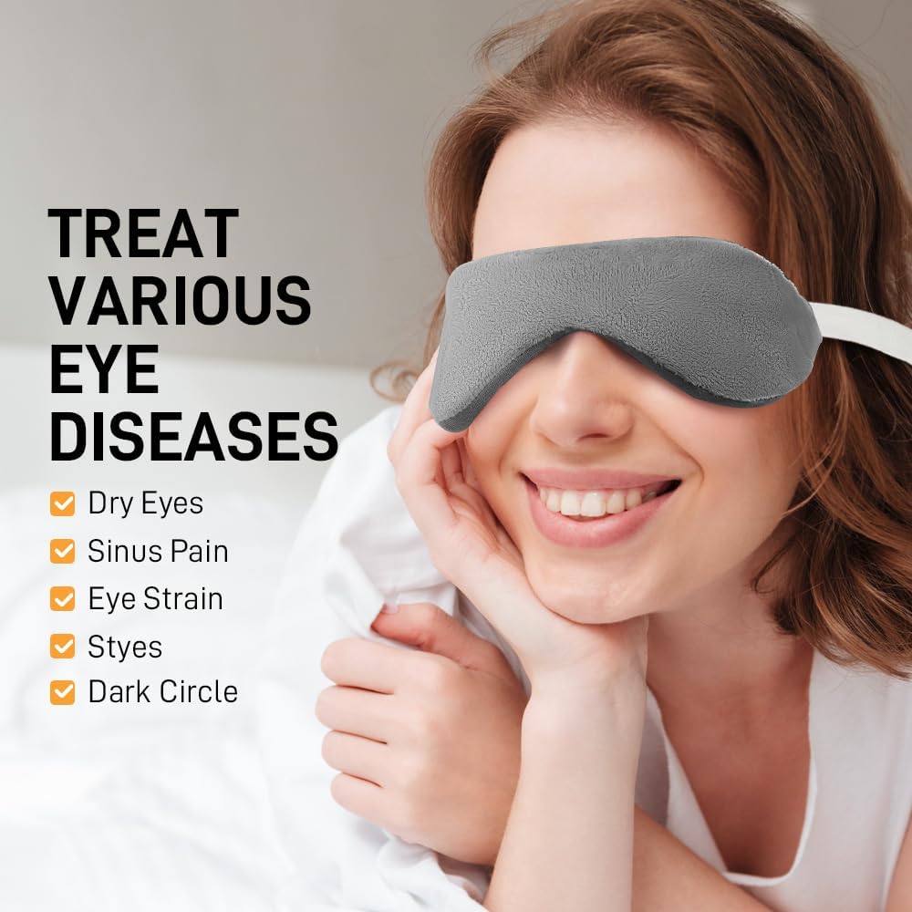 Weighted Eye Pillow for Yoga, Moist Heat Mask for Dry Eyes(Pink)