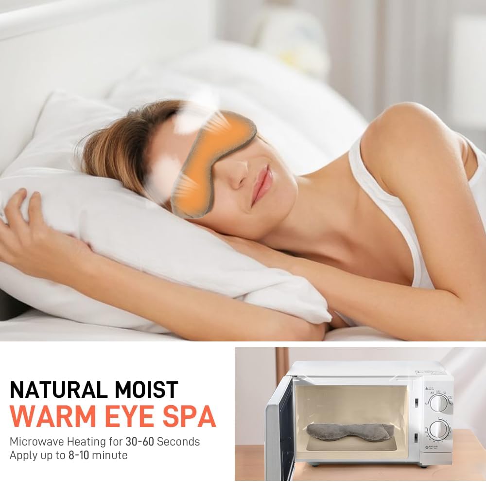 Weighted Eye Pillow for Yoga, Moist Heat Mask for Dry Eyes(Pink)