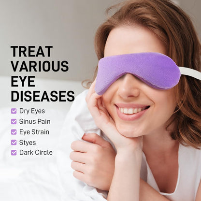 Weighted Eye Pillow for Yoga, Moist Heat Mask for Dry Eyes(Pink)
