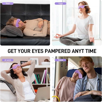 Weighted Eye Pillow for Yoga, Moist Heat Mask for Dry Eyes(Pink)