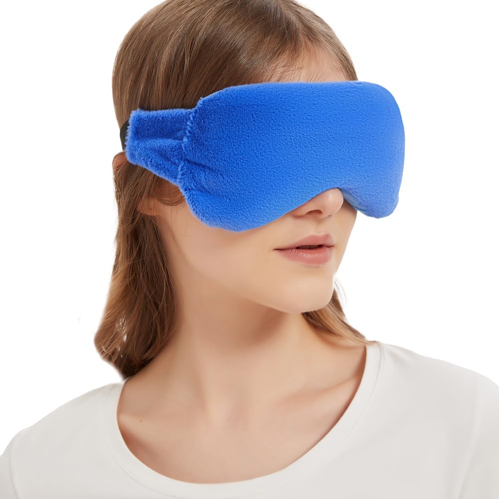 Weighted Eye Pillow for Yoga, Moist Heat Mask for Dry Eyes(Pink)