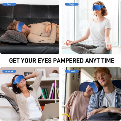 Weighted Eye Pillow for Yoga, Moist Heat Mask for Dry Eyes(Pink)