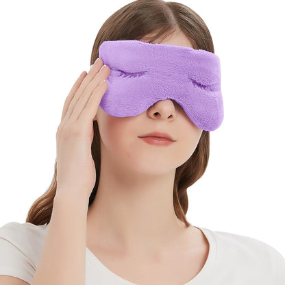 Weighted Eye Pillow for Yoga, Moist Heat Mask for Dry Eyes(Pink)