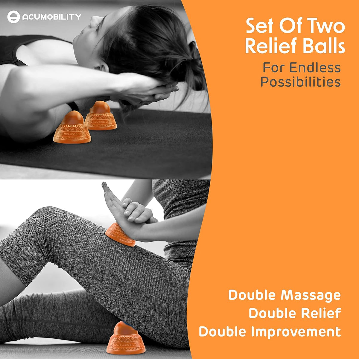 Massage Ball Roller 2 Pack - Trigger Point - Massage Balls