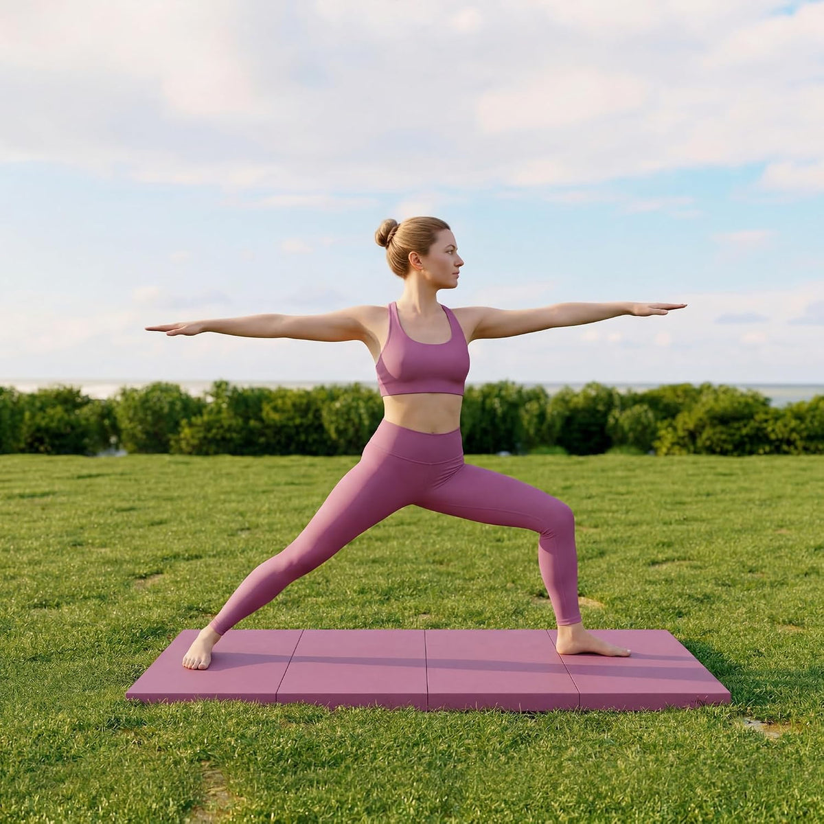 3'x6'x2 Thick Folding Gymnastics Exercise Mat Aerobics Stretching Yoga Mats