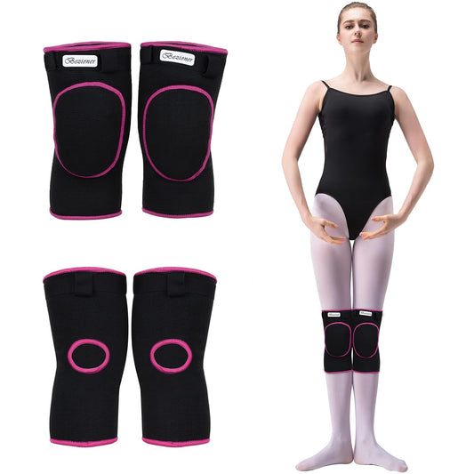 Knee Pads Volleyball,Thick Sponge Anti-Slip,Dance Knee Pads for Women Yoga Basketball Football Youth Girls Black and Pink M