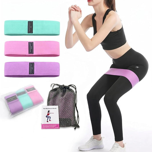 Fabric Resistance Bands for Working Out - Exercise Bands for Legs and Butt,Booty Bands for Women and Men,Pilates,Yoga,Rehab,Home Fitness Starter Set