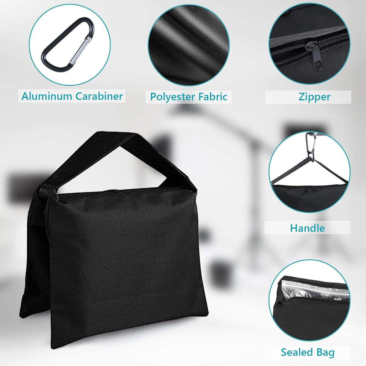 Photography Sandbag for Video Stand,Black(No Sand)