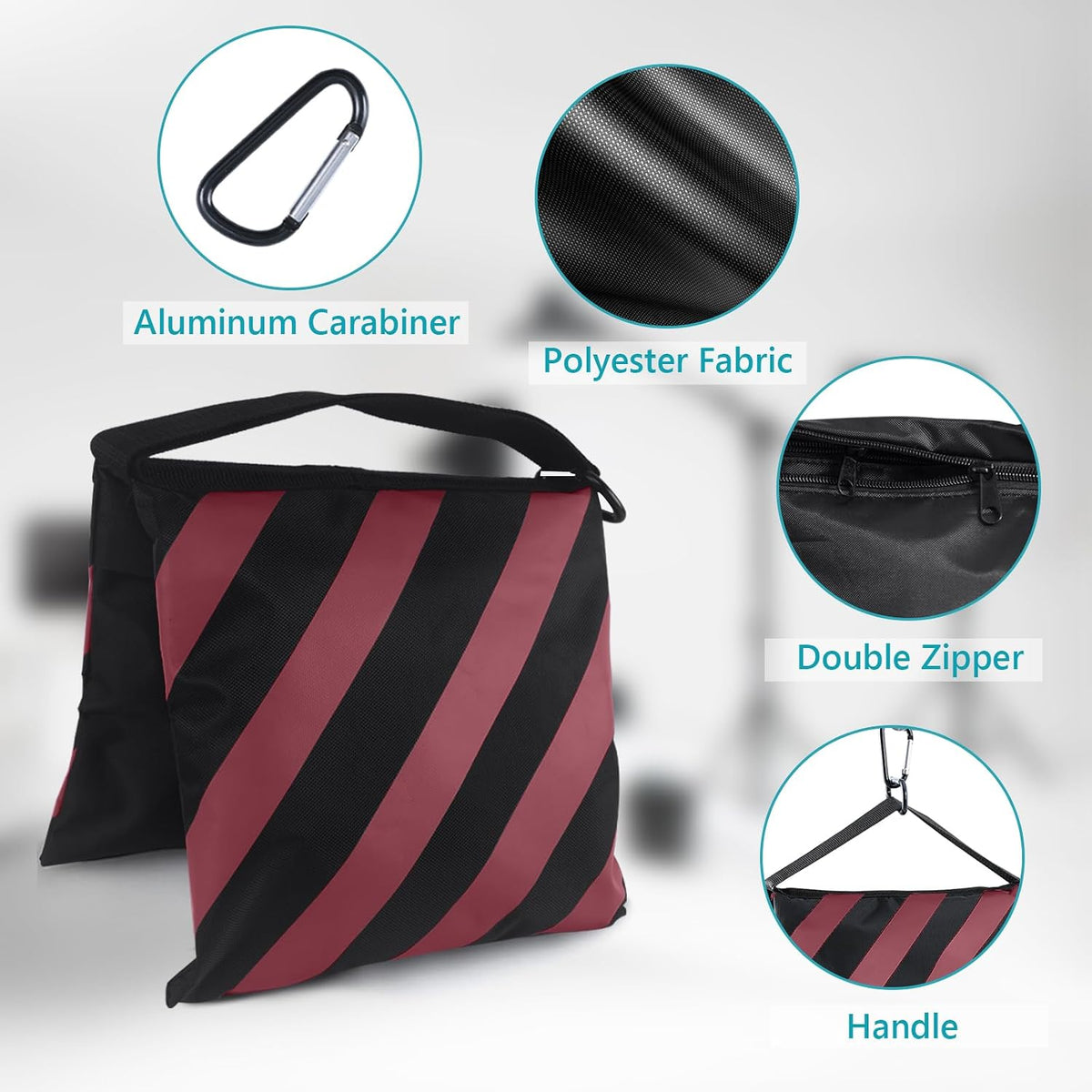 Photography Sandbag for Video Stand,Black(No Sand)