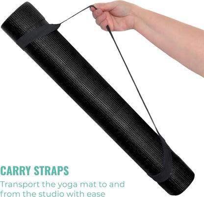 Bulk Yoga Mats, 12 Pack, With Strap, 68x24in, 4mm