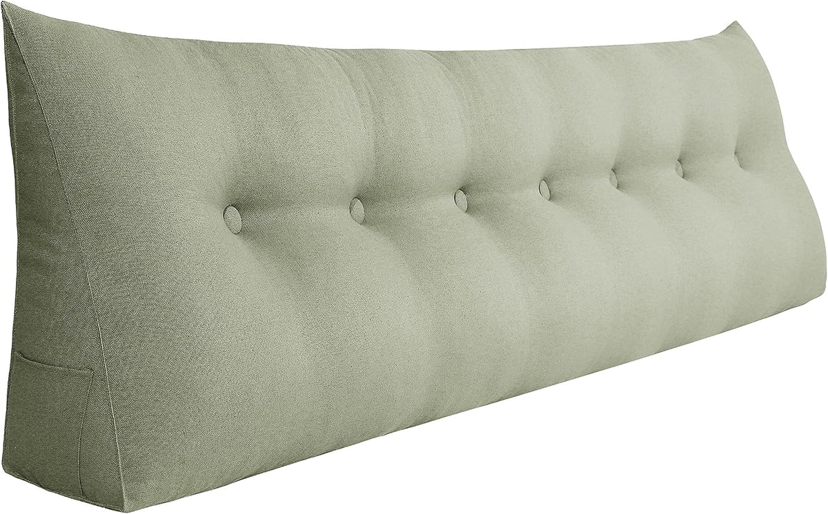 Small Wedge Pillow Headboard Reading Pillow for Sitting Up in Bed Adult Backrest Triangle Bolster Pillow for Couch Daybed Cushion Lumbar Body Support Leg Positioning（Yellow, Small）