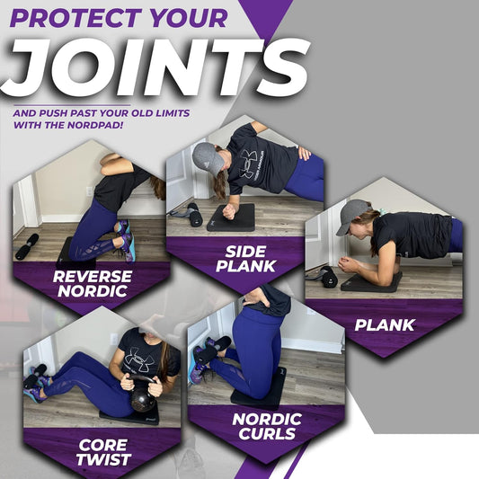Nordic Curl Knee Pad - Premium Soft Feel and Extra Thick - Pad Provides Cushion for Knees and Elbows - Durable & Portable Exercise Mat For Many Workouts And Everyday Tasks