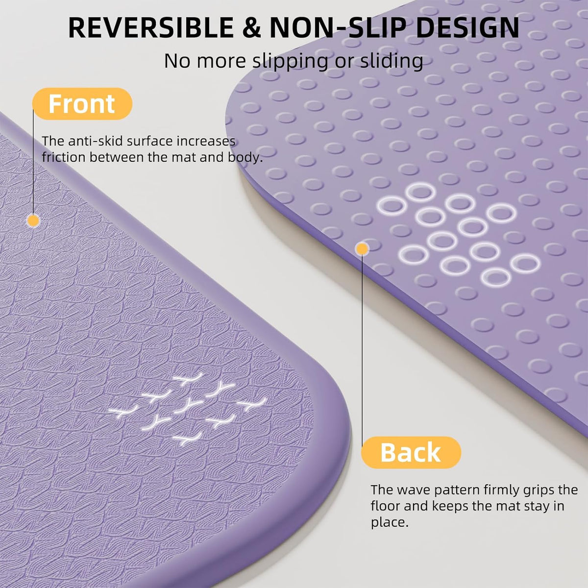 Foldable Yoga Mat 75"x31" – 0.24" Thin | Easy to store & carry – takes little space. Exercise mat: non-slip for home gym. Pilates mat: odor-free & easy-clean.