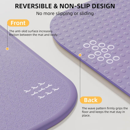 Foldable Yoga Mat 75"x31" – 0.24" Thin | Easy to store & carry – takes little space. Exercise mat: non-slip for home gym. Pilates mat: odor-free & easy-clean.