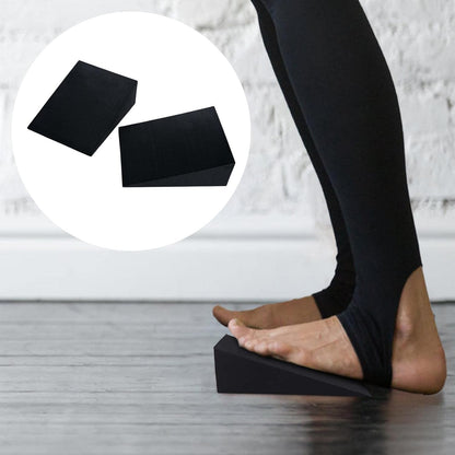 Yoga Block Wedge Yoga Foam Slant Board Calf Stretcher for Wrist and Lower Back Support, Knee Pad, Back Support, Black