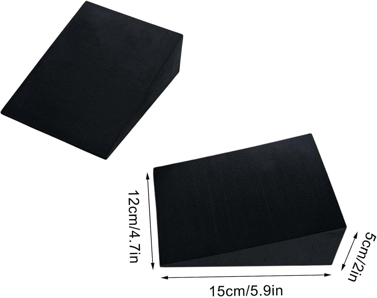 Yoga Block Wedge Yoga Foam Slant Board Calf Stretcher for Wrist and Lower Back Support, Knee Pad, Back Support, Black