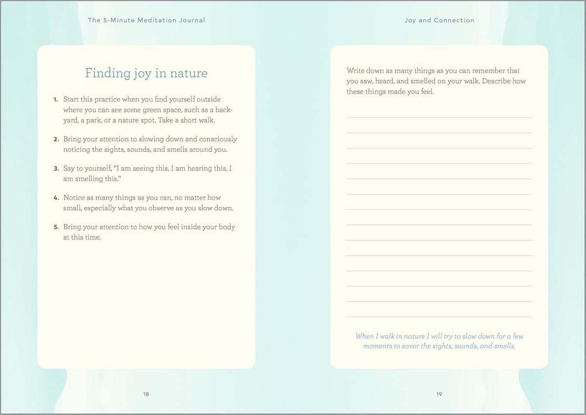 The 5-Minute Meditation Journal: Quick Guided Meditations for a Calmer, Happier You