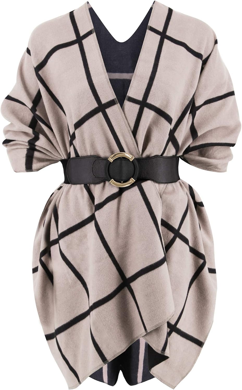 Women Shawl Wrap Poncho Open Front Cardigan Shawl for Fall Winter - Colors A