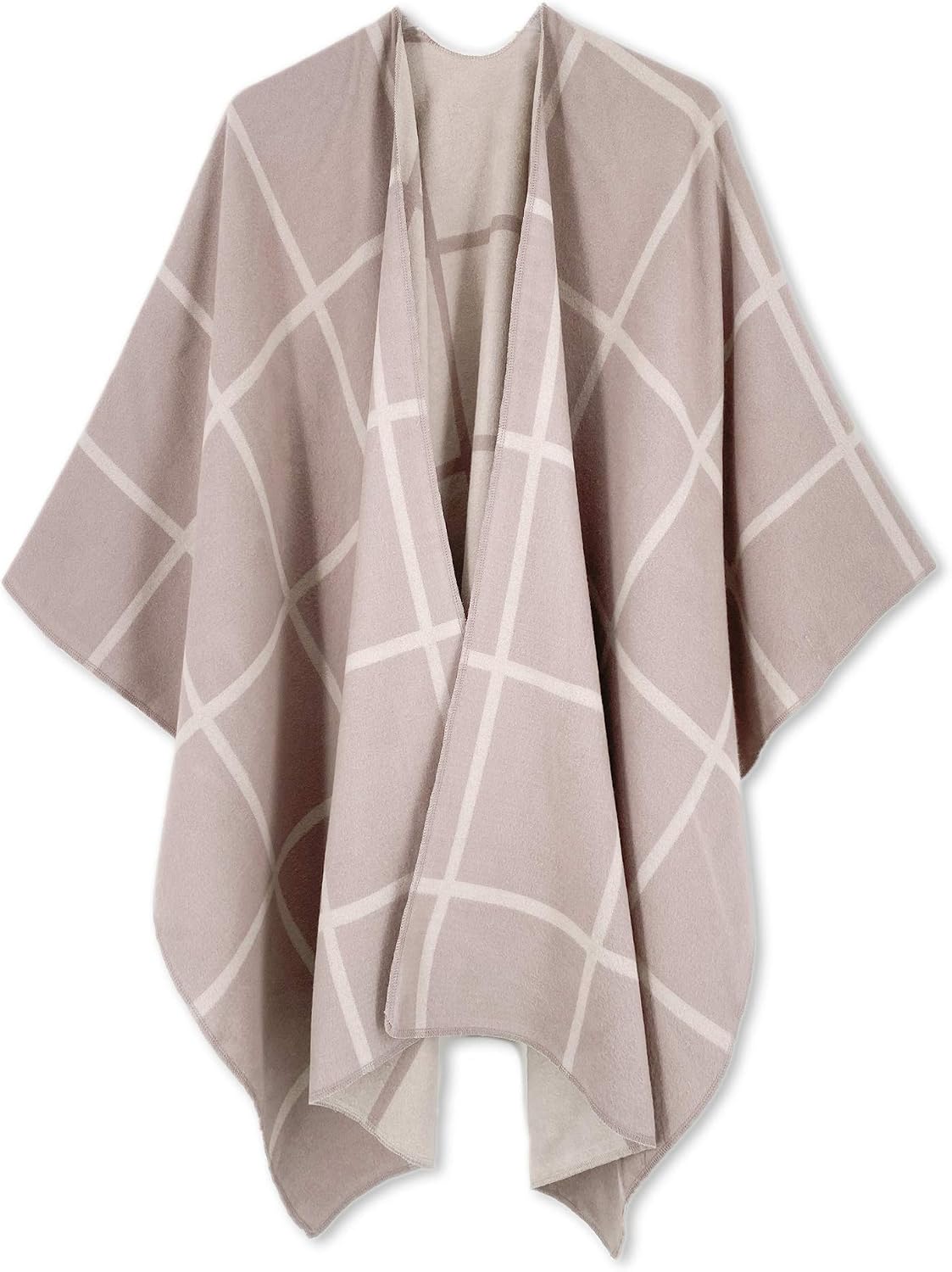 Women Shawl Wrap Poncho Open Front Cardigan Shawl for Fall Winter - Colors A