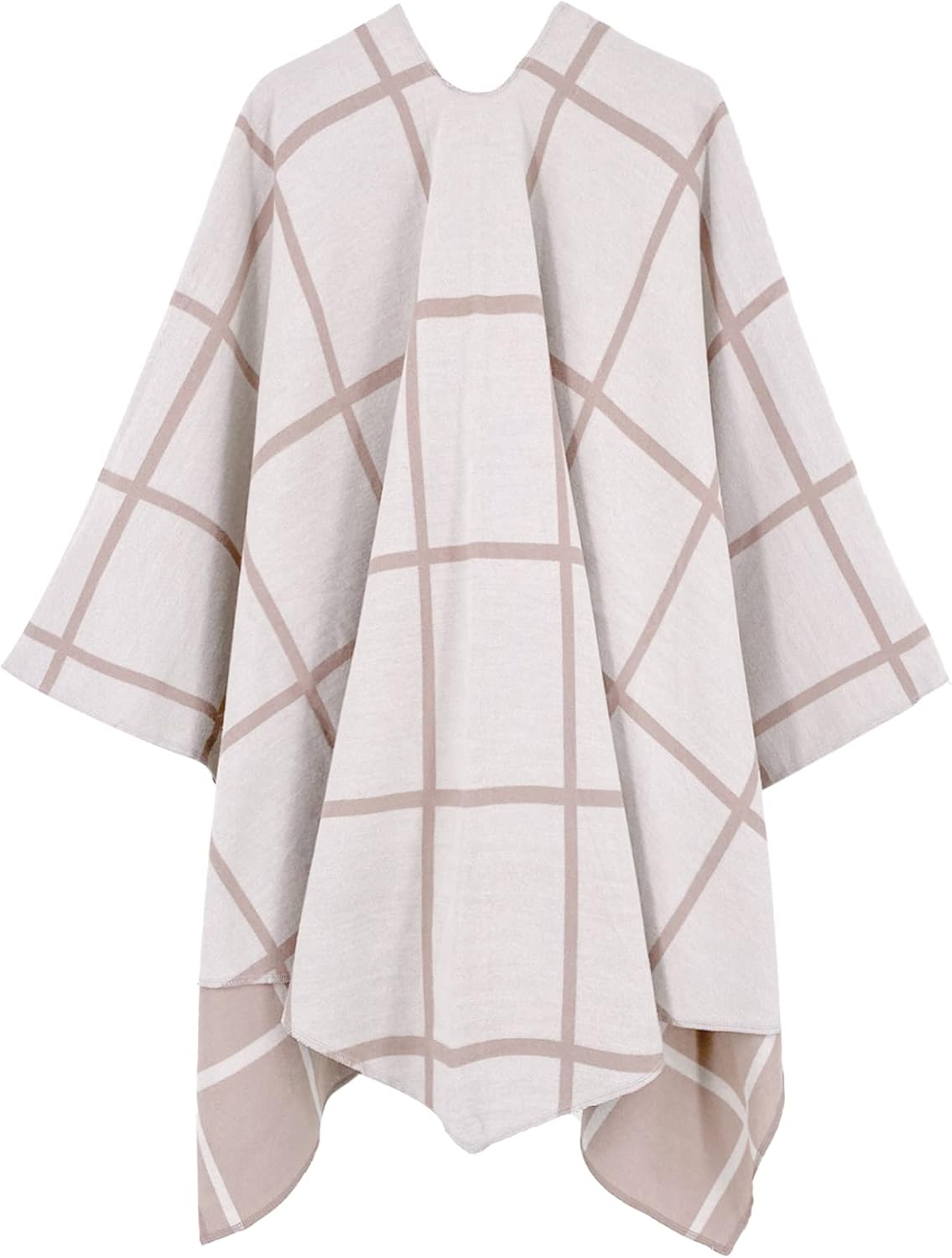 Women Shawl Wrap Poncho Open Front Cardigan Shawl for Fall Winter - Colors A