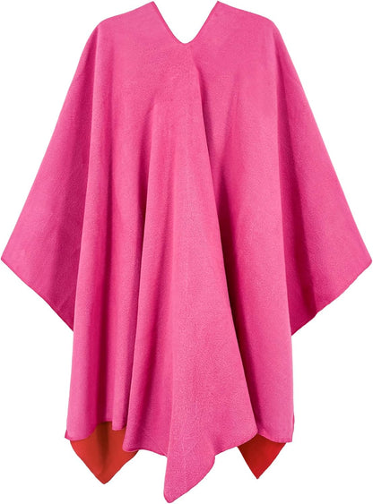 Women Shawl Wrap Poncho Open Front Cardigan Shawl for Fall Winter - Colors A