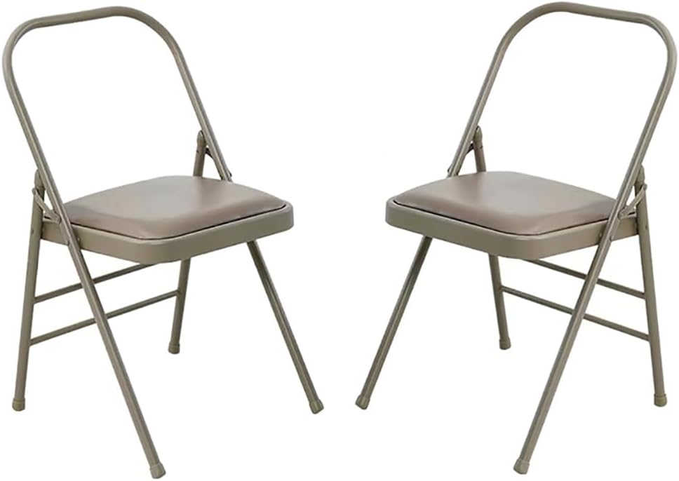 Backless Yoga Chair,Portable Folding Chair for Flexibility and Strength Training, Sturdy Frame,Foldable designhigh Load-Bearing Capacity,Grey-31.5 2 Pieces