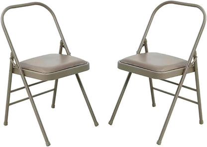 Backless Yoga Chair,Portable Folding Chair for Flexibility and Strength Training, Sturdy Frame,Foldable designhigh Load-Bearing Capacity,Grey-31.5 2 Pieces
