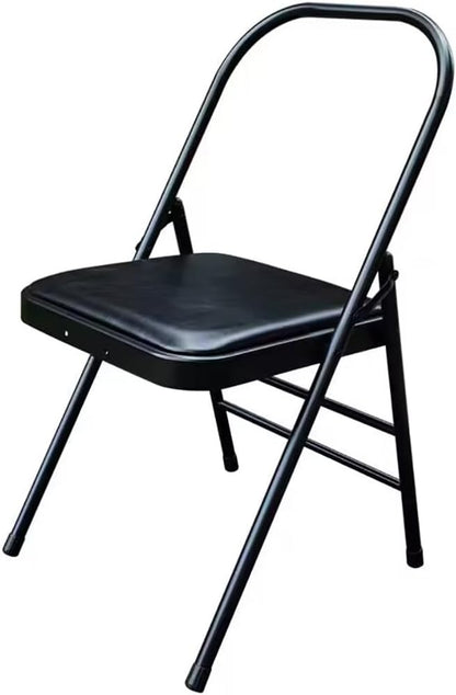 Backless Yoga Chair,Portable Folding Chair for Flexibility and Strength Training, Sturdy Frame,Foldable designhigh Load-Bearing Capacity,Grey-31.5 2 Pieces